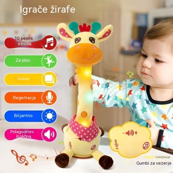 🦒👼Interaktivna plišasta žirafa, 🎵ljubka mala spremljevalka, ki bo pela z vami.