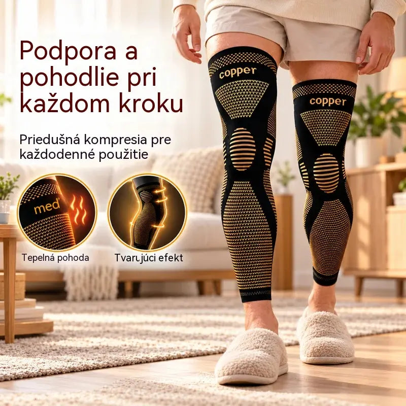 🦵 Dlhá elastická nylonová kolenná ortéza | Kompresné vyhotovenie, hrejivosť a flexibilita na šport aj každodenné používanie