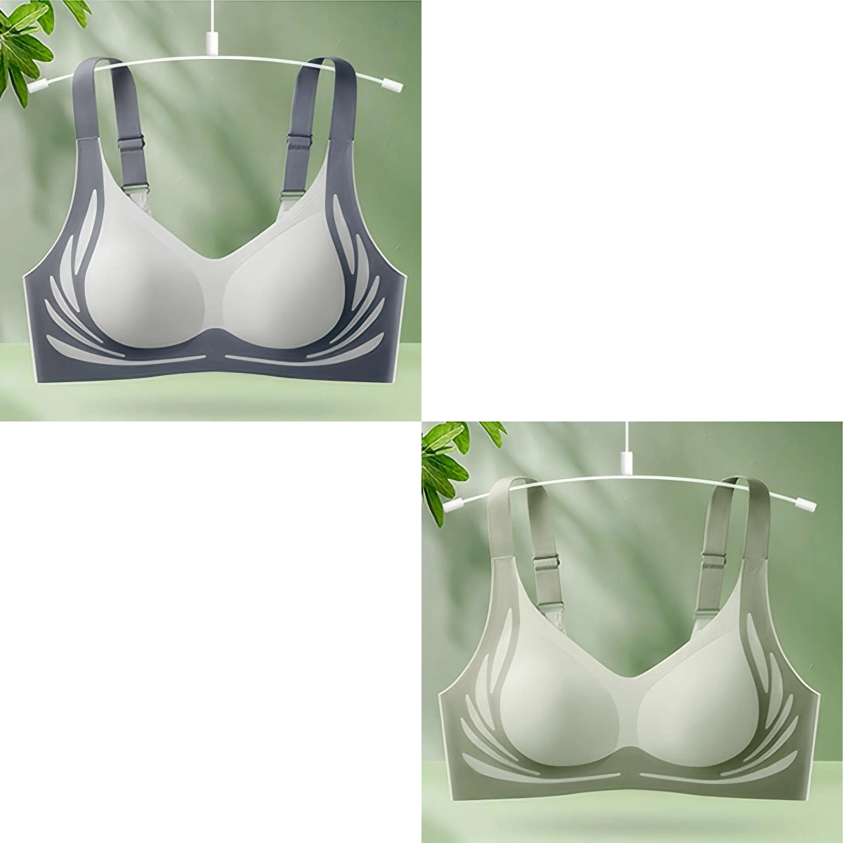 👙【2 balení】Dámská jednodílná bezdrátová podprsenka❤️【40-85KG】