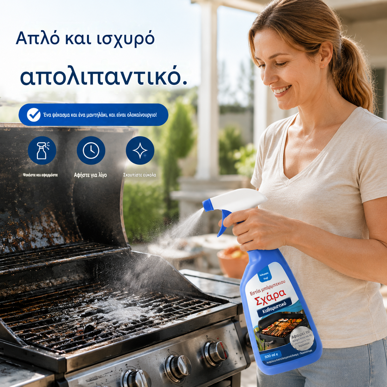500ML🔥Αποσπρέι απολίπανσης ψησταριάς ταχείας δράσης βαρέως τύπου🍢💦