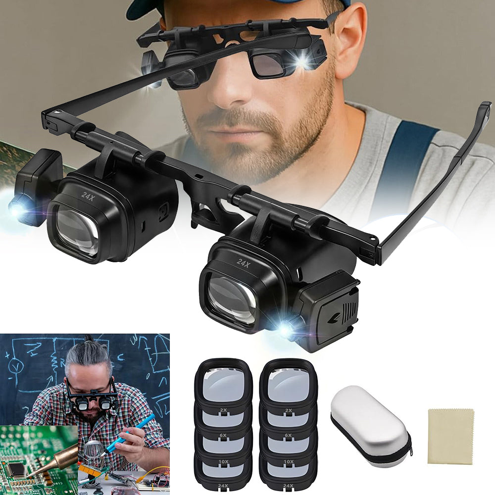 🔍Μεγεθυντικός φακός LED ακριβείας🛠️