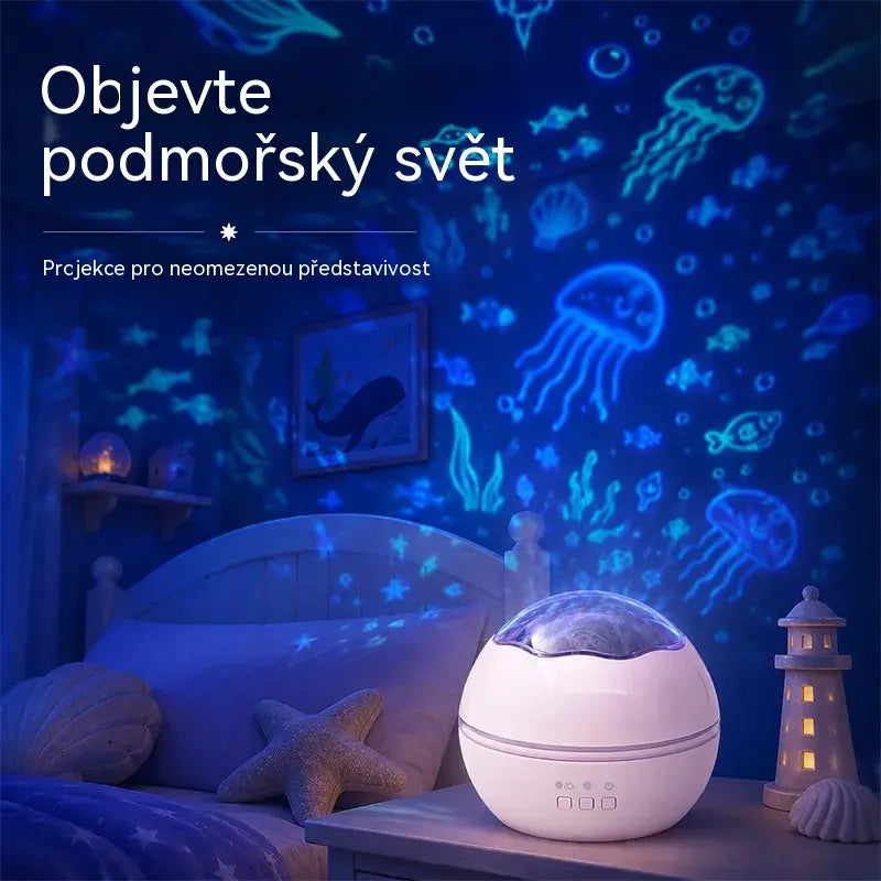🌠✨Projektor hvězdné oblohy, noční světlo ⎜ Rotující LED lampa🎁