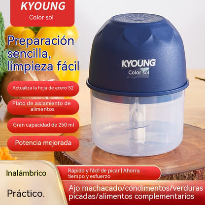 【2 artículos por 28 euros】Picadora de alimentos eléctrica mini inalámbrica y eficiente
