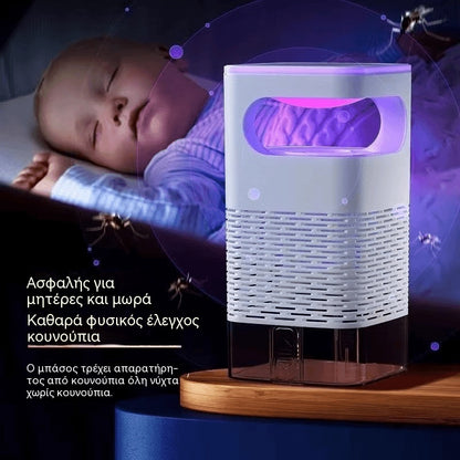 🔥✨Πολυλειτουργική Φυσική Αθόρυβη Πλήρως Αυτόματη Συσκευή Απώθησης και Παγίδευσης Κουνουπιών🦟❌