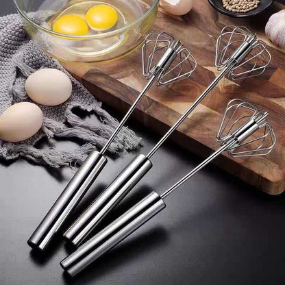€24 [10-12 ίντσες] Σετ 2 τεμαχίων😍 Ημιαυτόματο χτυπητήρι αυγών από ανοξείδωτο ατσάλι