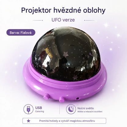 1 kusy 520 Kč   🎁Mini projektorová lampa UFO s hvězdnou oblohou ⎜Osvětlení ložnice💫