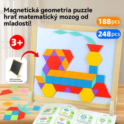 ✨Geometrické magnetické stavebné bloky Tangram