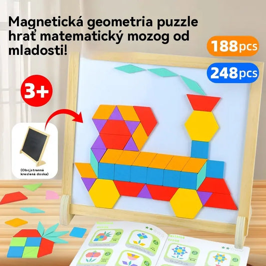 ✨Geometrické magnetické stavebné bloky Tangram