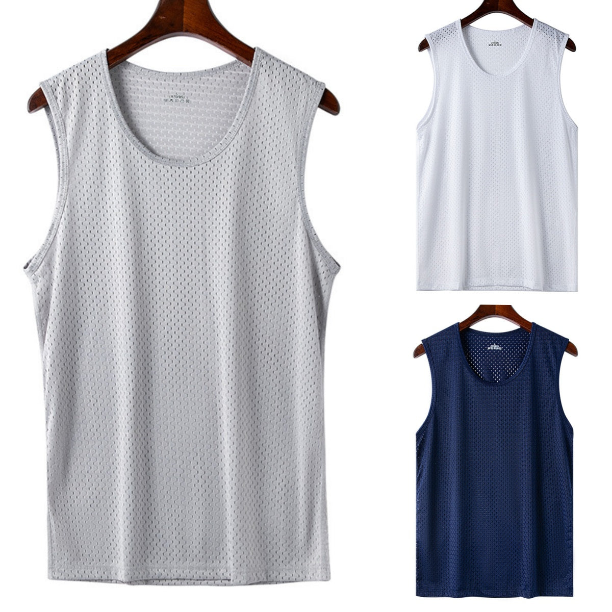 👕【Σετ τριών τεμαχίων】Ανδρικά casual κοντομάνικα μπλουζάκια, κατασκευασμένα από δροσερό μεταξωτό ύφασμα ✅ Ελαφριά, αναπνεύσιμα και στεγνώνουν γρήγορα