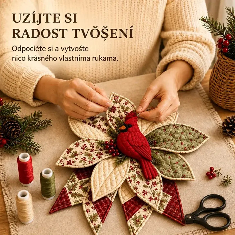 🎄🎁Sada na zavěšení dveří - ručně vyráběná patchworková dekorace