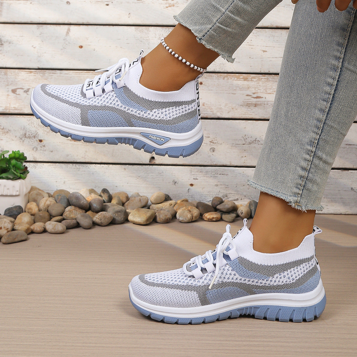 ✨👟【36-53】Γυναικεία παπούτσια casual με κορδόνια, αναπνεύσιμα και mesh✨