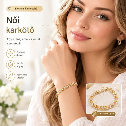 📢📢 Korlátozott ideig 50% kedvezmény! ⏰ Elegáns, kubai stílusú női karkötő: lenyűgöző megjelenés, klasszikus dizájn, kényelmes viselet 💝