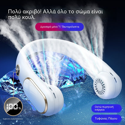 🔥✨50% ΕΚΠΤΩΣΗ!!☀️ Ανεμιστήρας λαιμού με περιστρεφόμενη κεφαλή – πιο αθόρυβος και από το θρόισμα των φύλλων 🌬️❄️