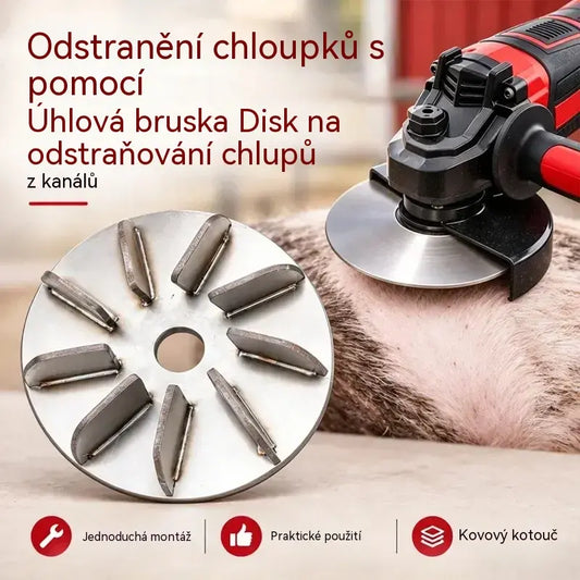 1 kusy 490 Kč  🔧🪚 Nerezový kotouč na odstraňování štětin (pro úhlovou brusku) | Kotouč pro čištění a zpracování jatečně opracovaných těl prasat, jehňat a telat