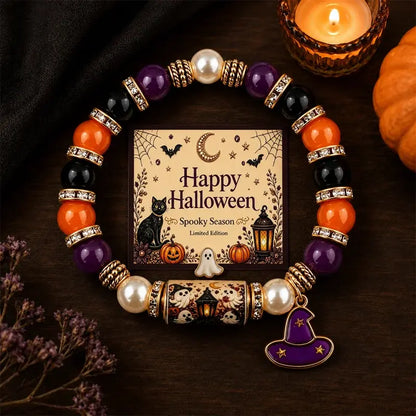 ✨🎃Halloweenský krystalový elastický náramek
