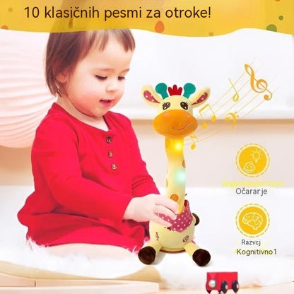 🦒👼Interaktivna plišasta žirafa, 🎵ljubka mala spremljevalka, ki bo pela z vami.