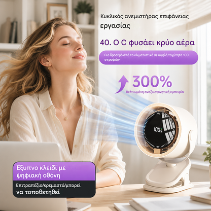 🧊🍃Νέος επιτραπέζιος ανεμιστήρας χωρίς πτερύγια τύπου τουρμπίνας (μπορεί να τοποθετηθεί στον τοίχο)