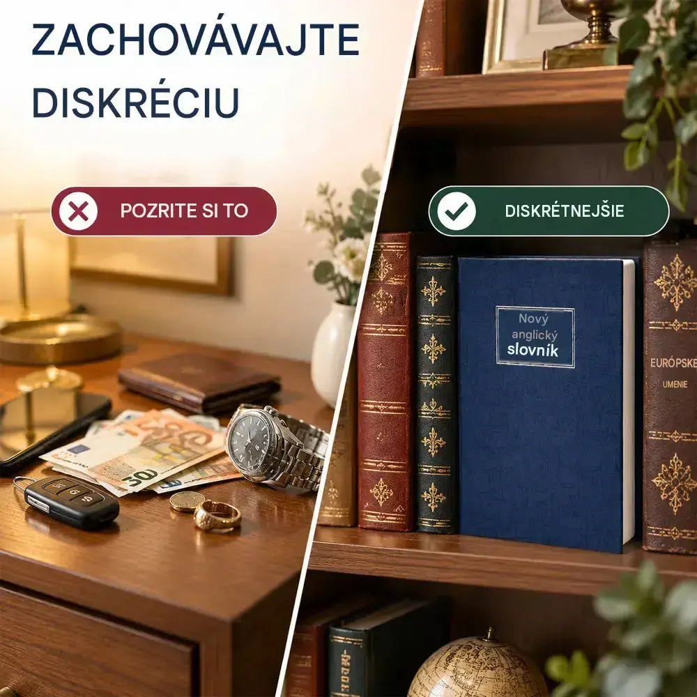 📚 Diskrétní trezor knižního typu s kódem ⚡ · Tajná schránka na úspory a osobní věci · 6 modelů 🌟!