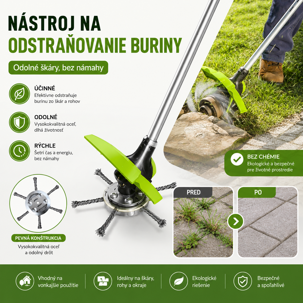 【Dva položky za 21 eur】 Vymeniteľná kosačka na kosačku/krovinorez - Oceľová kosačka na kosenie trávy
