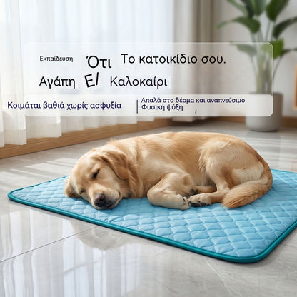 🧊🐶 Ψυκτικό στρώμα για σκύλους και γάτες – η ανακούφιση που χρειάζονται τα κατοικίδιά σας αυτό το καλοκαίρι 🐱✨