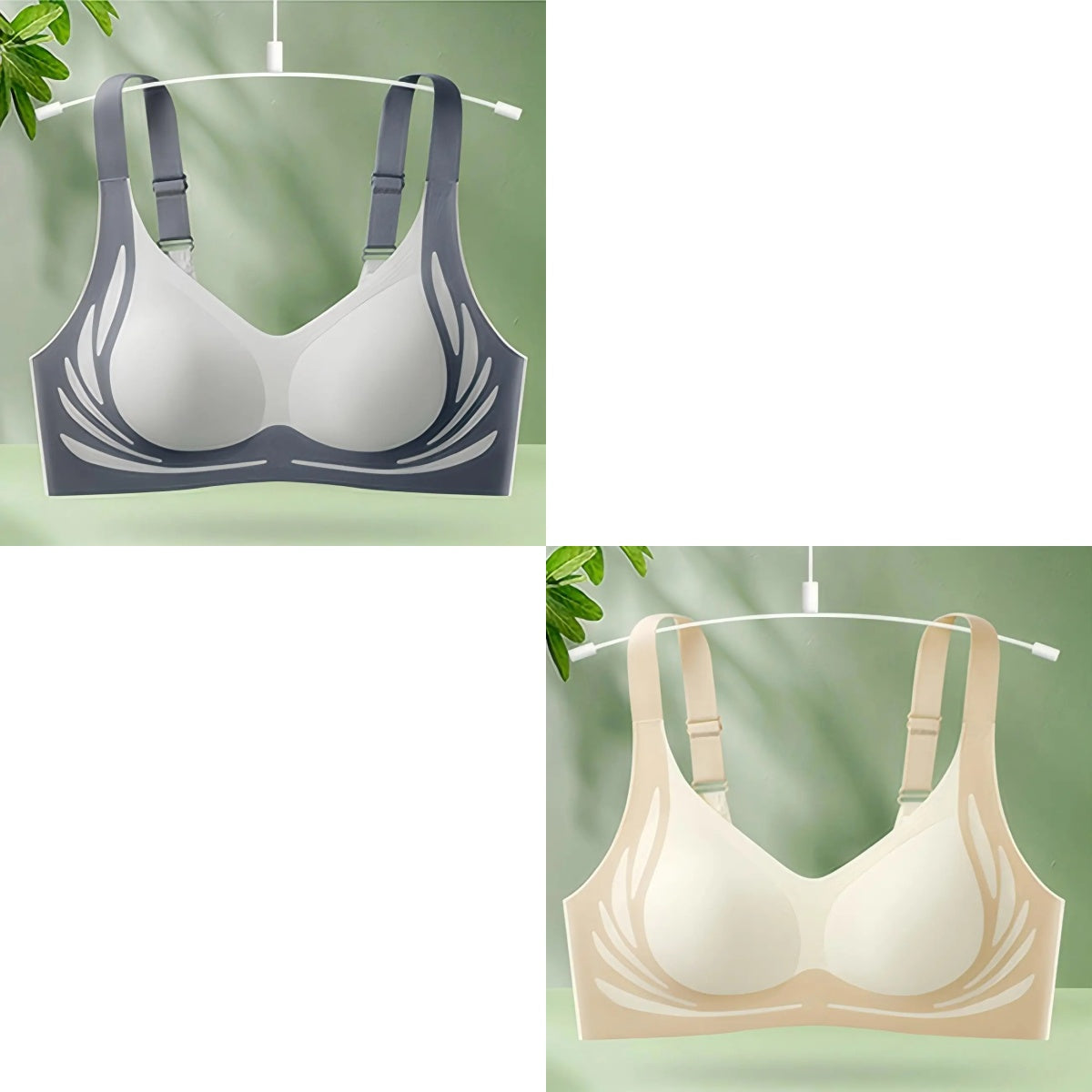 👙【2 balení】Dámská jednodílná bezdrátová podprsenka❤️【40-85KG】