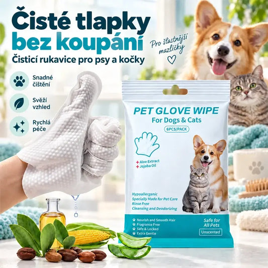 🧤🐕🧼Čisticí rukavice pro kočky a psy bez nutnosti oplachování