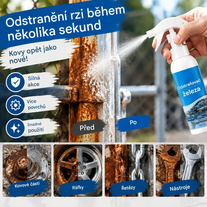 【2 sady za 600 Kč】🔥 Víceúčelový sprej na odstranění rzi — Zbavte se rzi okamžitě a dodejte kovu vzhled nového! 🛠️ Ideální na disky kol, nářadí, řetězy a mnoho dalšího. 💪🚗