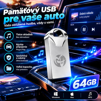 🚗🎵🎵【64G】【Hudební USB klíč】Obsahuje 4000 skladeb, 300 hudebních nahrávek a 6D zvukové efekty