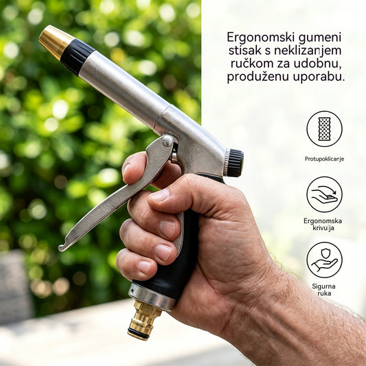 🥳 50% POPUSTA! 🏠💦 Visokotlačni vodeni pištolj – idealan za pranje automobila, zalijevanje vrta, čišćenje fasada i vanjskog namještaja 🌿🚘