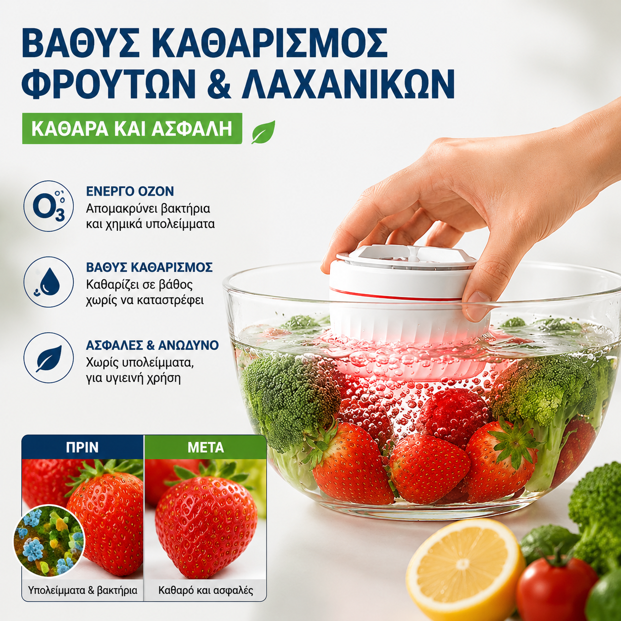 28 ευρώ ανά τεμάχιο 🥗 Φορητό πλυντήριο φρούτων και λαχανικών