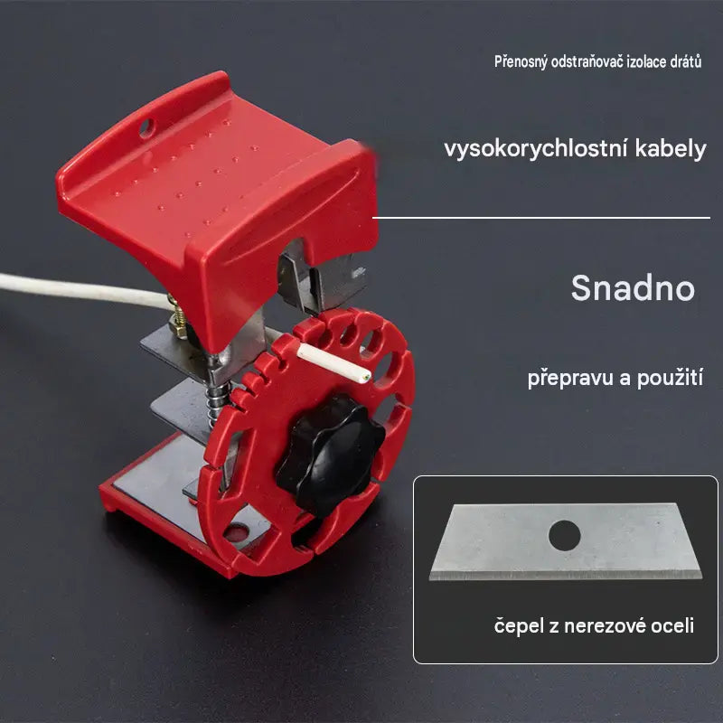 【Specifikace + čepel】540 Kč za sadu 🔧 Univerzální ruční nástroj pro rychlé odizolování vodičů — přenosný a ideální pro domácí použití.