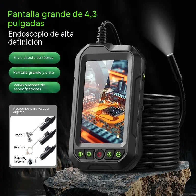 ¡Promoción por tiempo limitado: 50% de descuento!  Cámara endoscópica portátil HD 1080p con pantalla de 4,3" – Impermeable (IP67), inspección de precisión, batería de larga duración ✨