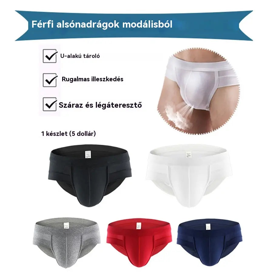 🔥NAGY AKCIÓ 50% KEDVEZMÉNY🔥【Vásárolj 5-öt, kapsz 5-öt ingyen】[M-4XL] 🩲Férfi modális rövidnadrág