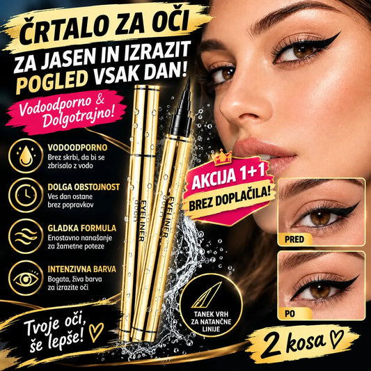 🥳Posebna ponudba 2026🥳 Kupite enega, dobite enega brezplačno! 👁️💧Vodoodporno tekoče črtalo za oči 🖌️✨