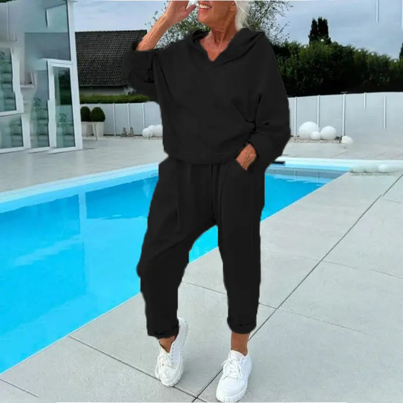 😍💕【S-3XL】Dámská souprava: mikina a kalhoty pro volný čas