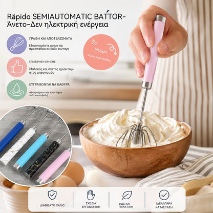 🥳 Αγοράστε 1, πάρτε 1 ΔΩΡΕΑΝ! 💞🥚 Ημιαυτόματο μίξερ από ανοξείδωτο ατσάλι – Χτυπήστε αυγά και κρέμα γάλακτος σε δευτερόλεπτα, χωρίς ηλεκτρικό ρεύμα! ✨