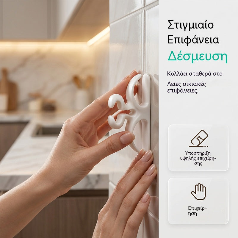 【10 τεμάχια】Αυτοκόλλητος οργανωτής καλωδίων συσκευών σιλικόνης