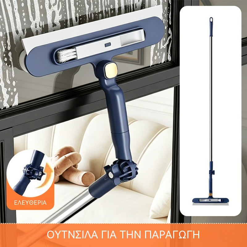 🧼✨ Καθαριστικό τζαμιών 2 σε 1 διπλής όψης με επεκτεινόμενη λαβή για τον καθαρισμό παραθύρων σε ψηλά κτίρια.