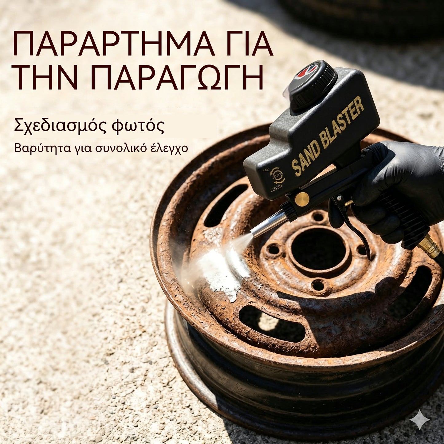 🔫✨ Φορητό πιστόλι αμμοβολής με τροφοδοσία βαρύτητας – για αφαίρεση σκουριάς, χάραξη και αφαίρεση γρεζιών