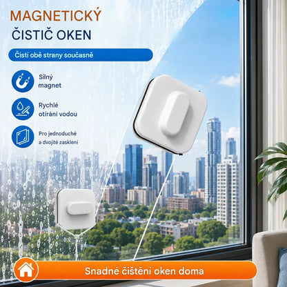 1 kusy 620 Kč ⚡ Magnetický čistič oken – Zvětšená čisticí plocha o 30 %. Dvojité čisticí houbičky + špachtle – Dokonalé výsledky čištění jedním tahem! 🧊🌀