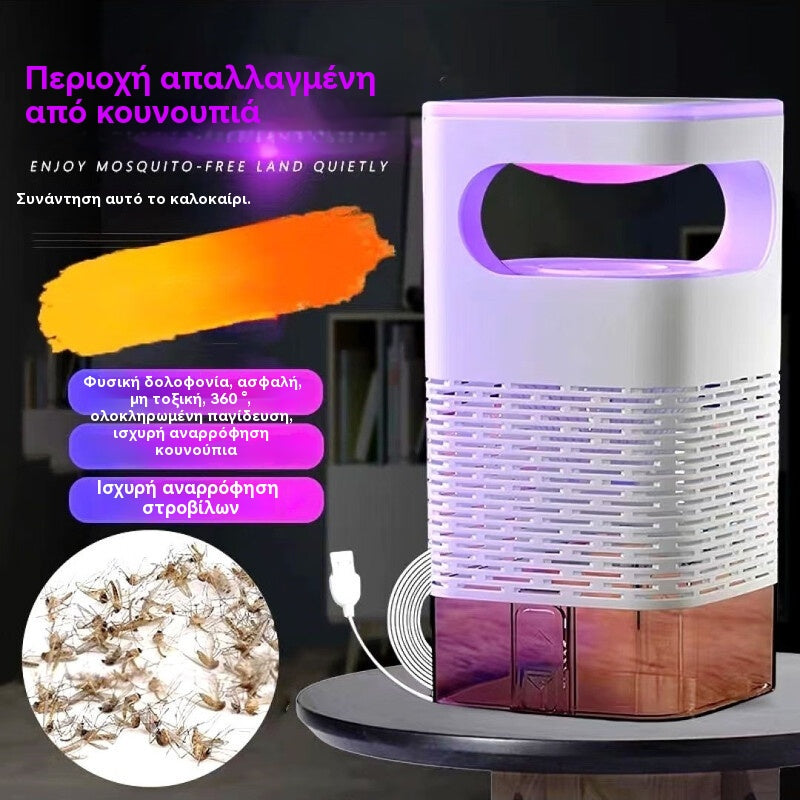 🔥✨Πολυλειτουργική Φυσική Αθόρυβη Πλήρως Αυτόματη Συσκευή Απώθησης και Παγίδευσης Κουνουπιών🦟❌