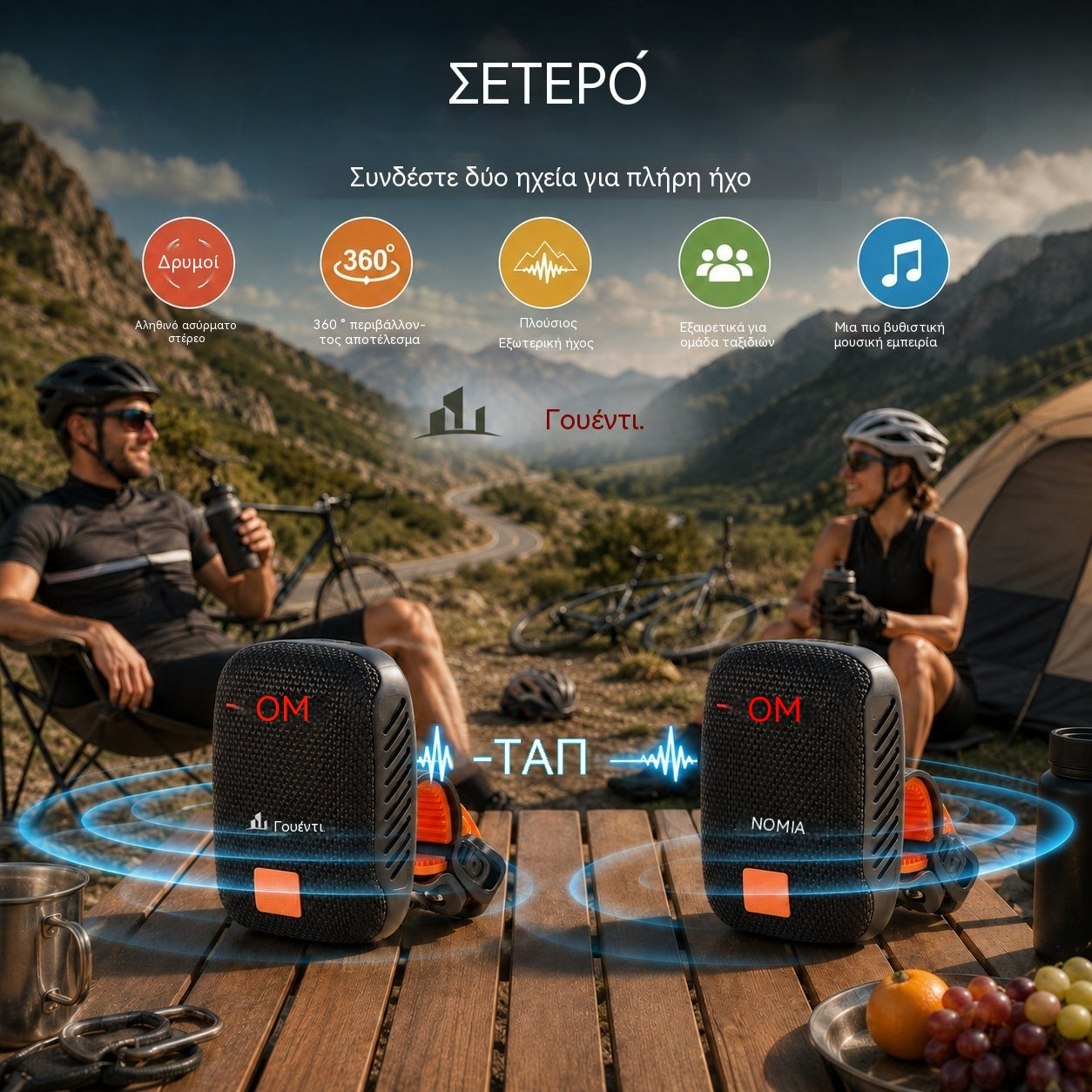 🚴‍♂️🎵 Αδιάβροχο ηχείο Bluetooth για ποδήλατα – IPX5, στερεοφωνικό TWS, κλήσεις hands-free. Ασφαλής τοποθέτηση, εμβέλεια 70 μέτρων. Πετάξτε στο ρυθμό! 🔊✨